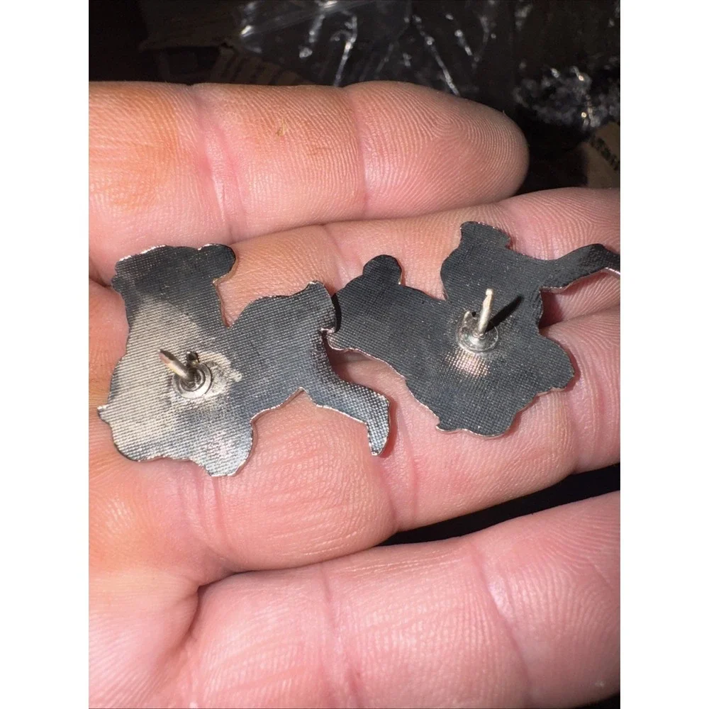 2pcs Vintage Rodeo Cattle Wrestler Cowboy Pins Buying Two